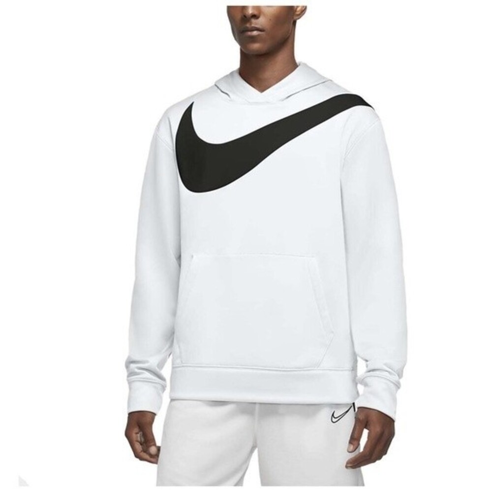 Nike Therma Men's Basketball Pullover Hoodie White Size M